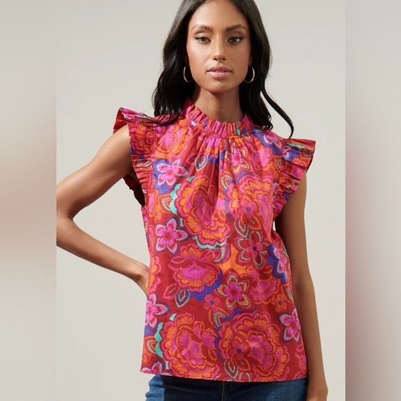 SugarLips Raveena Floral  Top size S - Picture 1 of 4